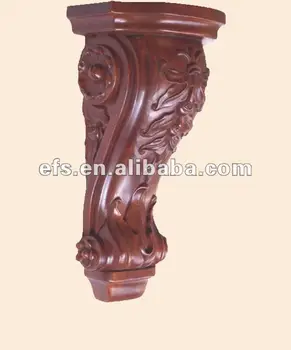 Durable Exquisite Decorative Wood Carved Corbel Wall Accessories