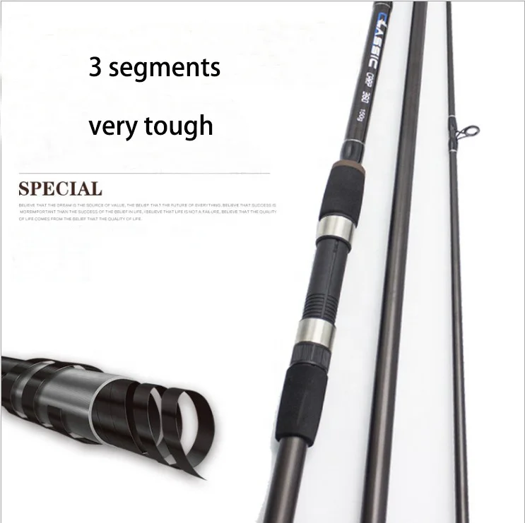 

3.6m 3.9m high quality 3 sections carbon carp fishing rod spinning trolling fishing pole, N/a