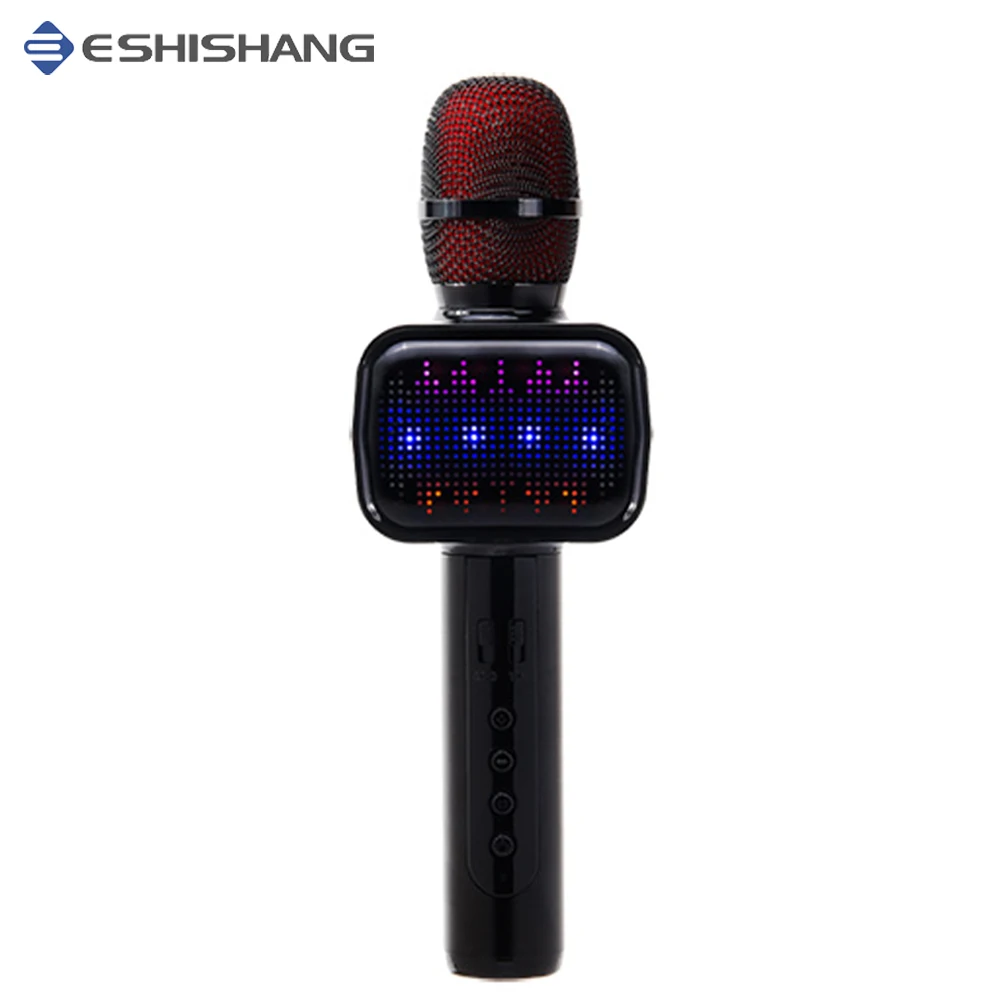 free shipping E109 wireless bluetooth speaker microphone with led light and voice changer