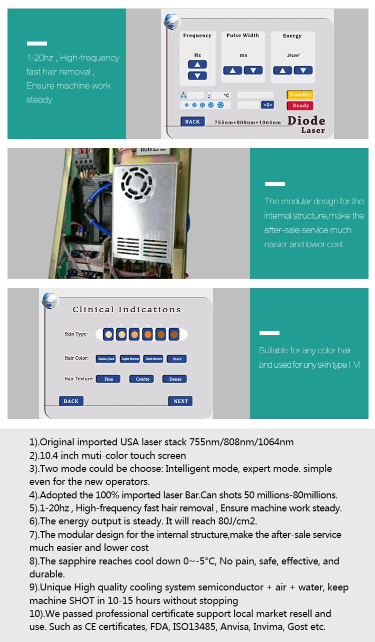 Diode laser 808nm machine