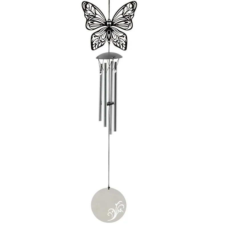 W 5274 New Unique Wall circle Crystal Striker Butterfly Wind Chime