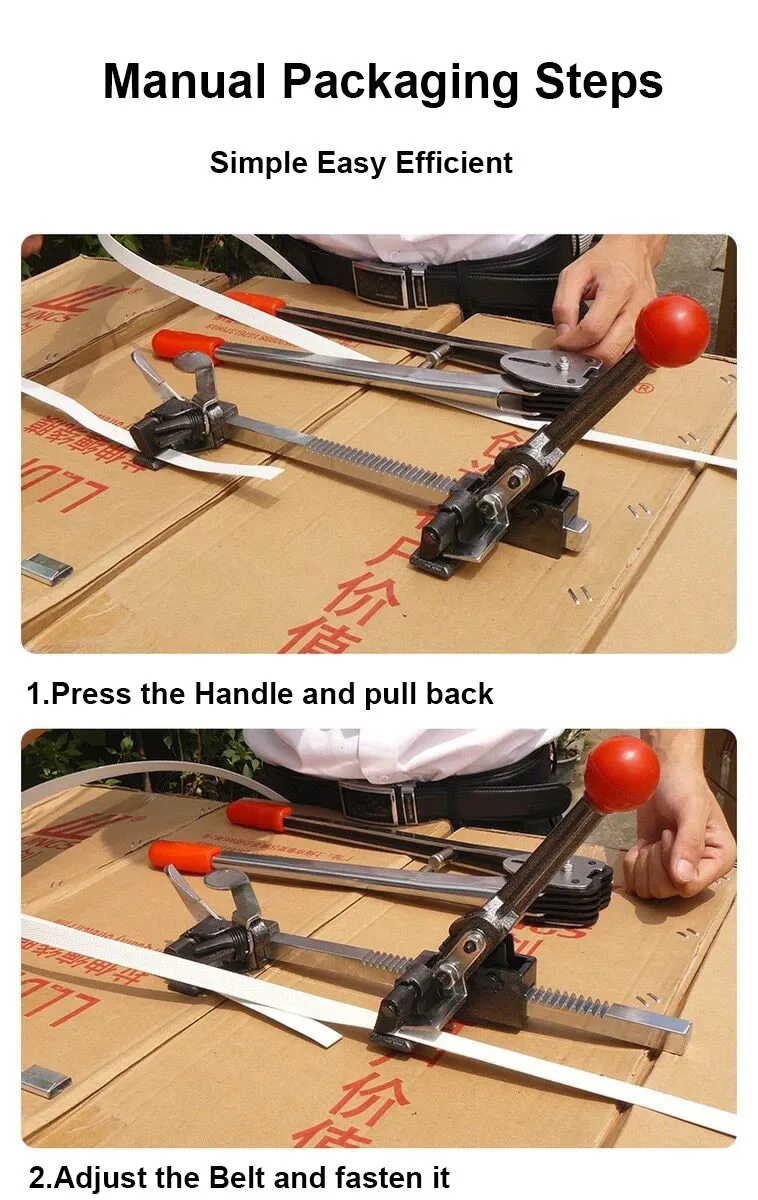 Hand Packing Tool Manual Machine Polyester Strapping Devices Plastic Packaging For Cutting Tool