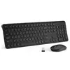iClever Rechargeable Battery Full Size 2.4G Portable Wireless Keyboard and Mouse Combo