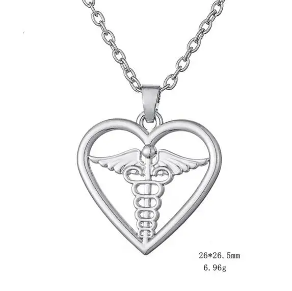 

GX00117 Trade assurance heart shape hollow Wing religious Pendant necklace Europe America Fashion Medical Symbol viking Jewelry, Picture