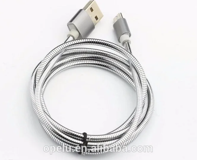 

2.1A 3ft Braided Aluminum Micro USB Data Sync Charger Cable For Samsung, Sliver;gold;rose;gray