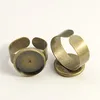 PandaHall Brass Cuff Ring Shanks Pad Ring Base For Vintage Rings Making Lead Free and Cadmium Free