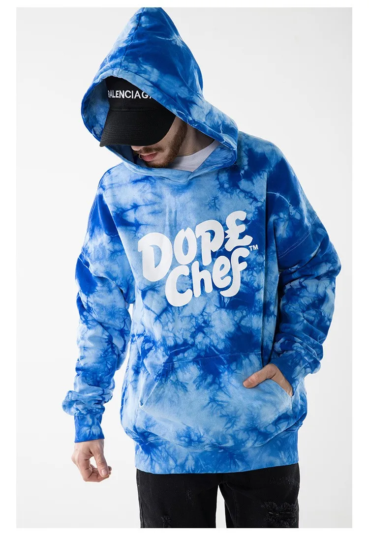 blue hoodie streetwear