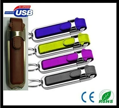 OEM New Leather USB Flash drive Leather USB Memory with Customer 's LOGO - ANKUX.COM