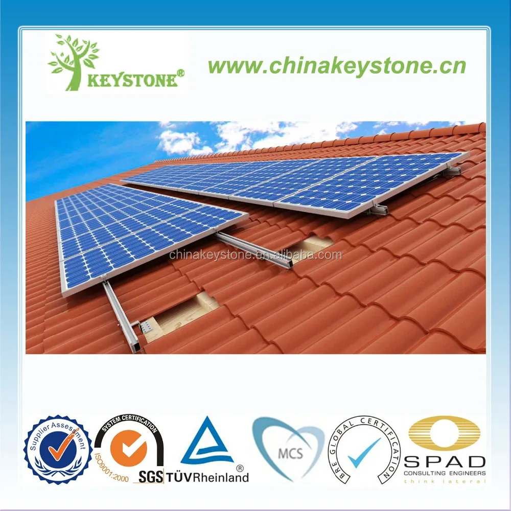 Solar roof mounting system for home solar panel installation