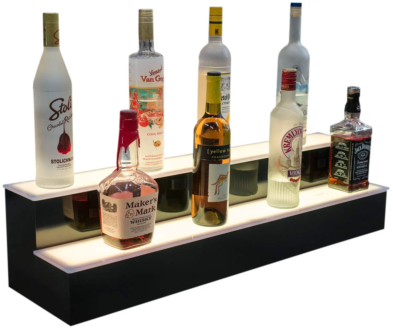 Led Lighted Shelves Illuminated Liquor Bottle Bar Display Stand Buy
