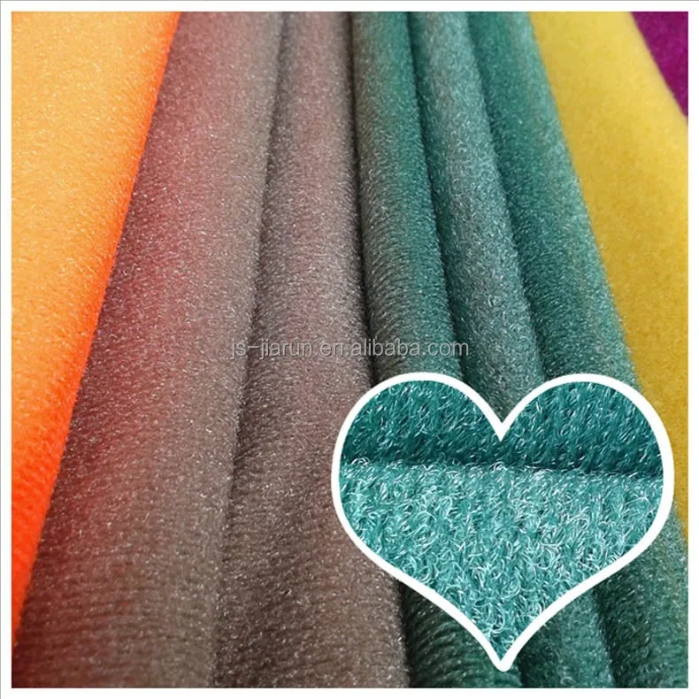 
WCA BSCI China JIARUN factory adhesive soft mop head 100% nylon loop fabric in roll 