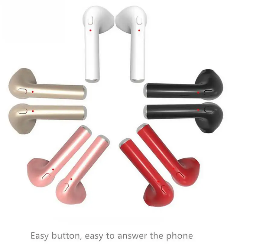 

2017 new wireless TWS bluetooth headset earphone V4.1 HBQ i7 double earphones with Wind Tunel Chipset CRS63120, N/a