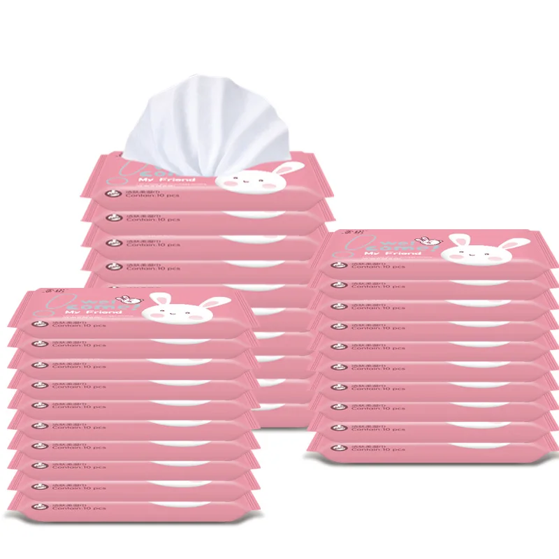 Soft baby cleaning face compressed wet wipes