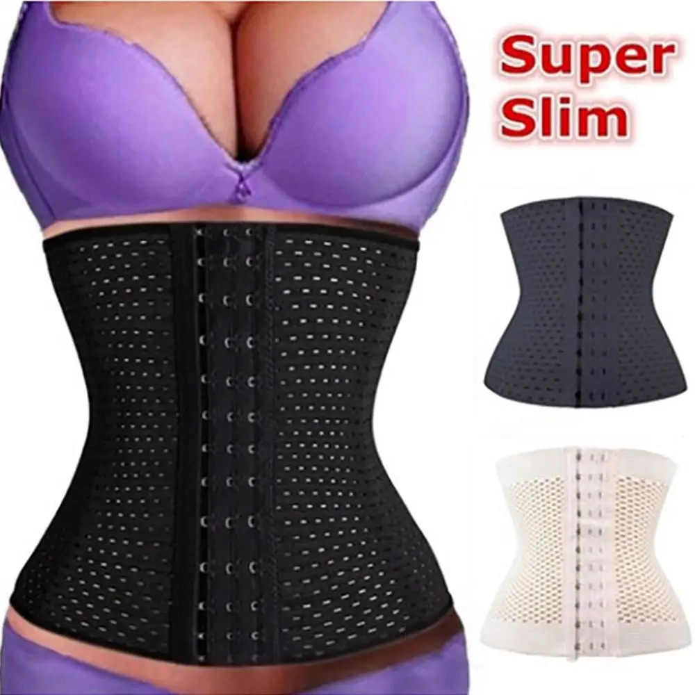 

Slimming Tummy Control White Tight Elastic Women Waist Trainer Shapers Belt, As shown