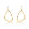 Fashion jewelry earring geometric plain metal earring fish hook dangle earring in gold and silver