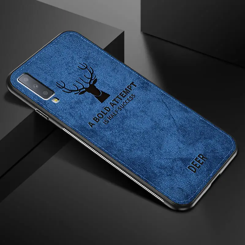 

Cloth Fabric Deer Phone Case For Samsung Galaxy Note 10 Pro Soft Silicone Back Case For Samsung A7 2020 A30 S10 Plus S10e Covers