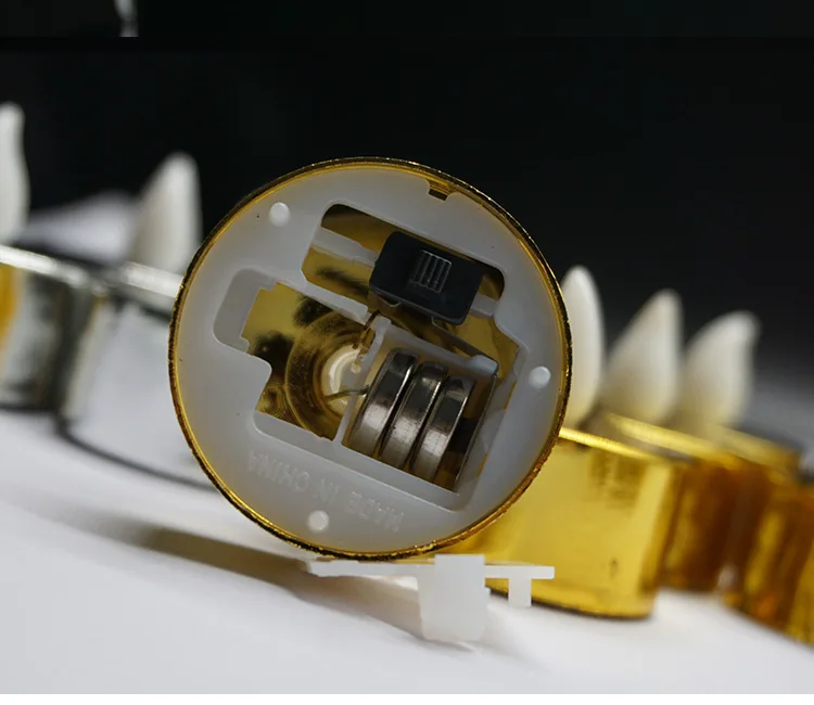 Battery operate flameless Mini Electric LED Tea Candle Light golden shell