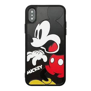 2018 new hot phone accessories for iphone xs/x/10 mickey mouse case black/white printed lovely cover