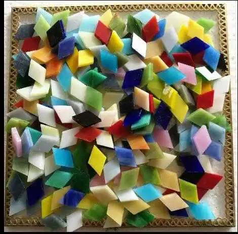Diamond stained glass mosaic tiles mosaic supplies