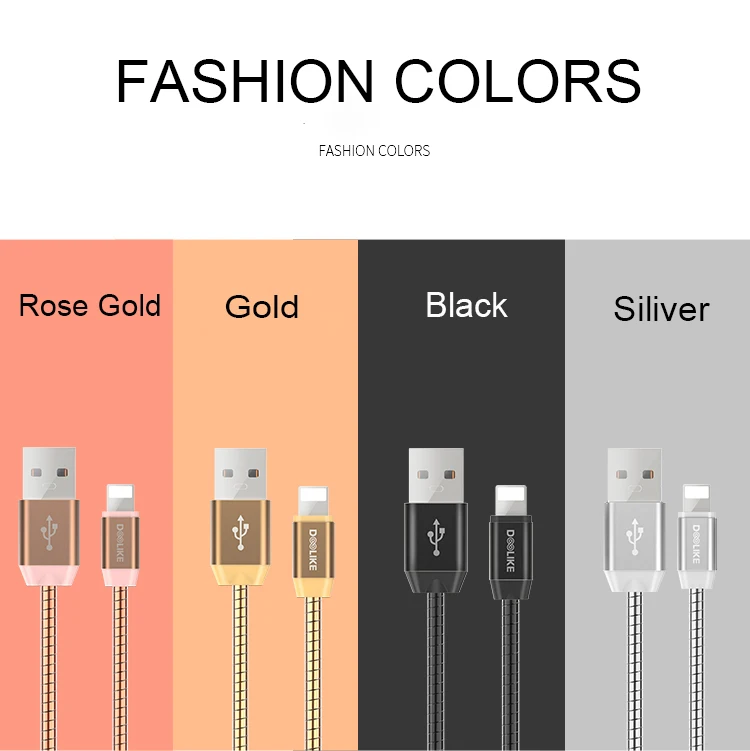 Wholesale Flexible 1.5m Flat Spring Micro USB Cable Charging Cable for iPhone 