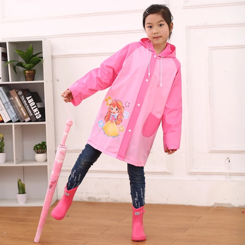 

Cartoon Animal Style Waterproof Kids Raincoat For Children Rain Coat Rainwear Student Poncho Drop Shipping, 8 color available for choose