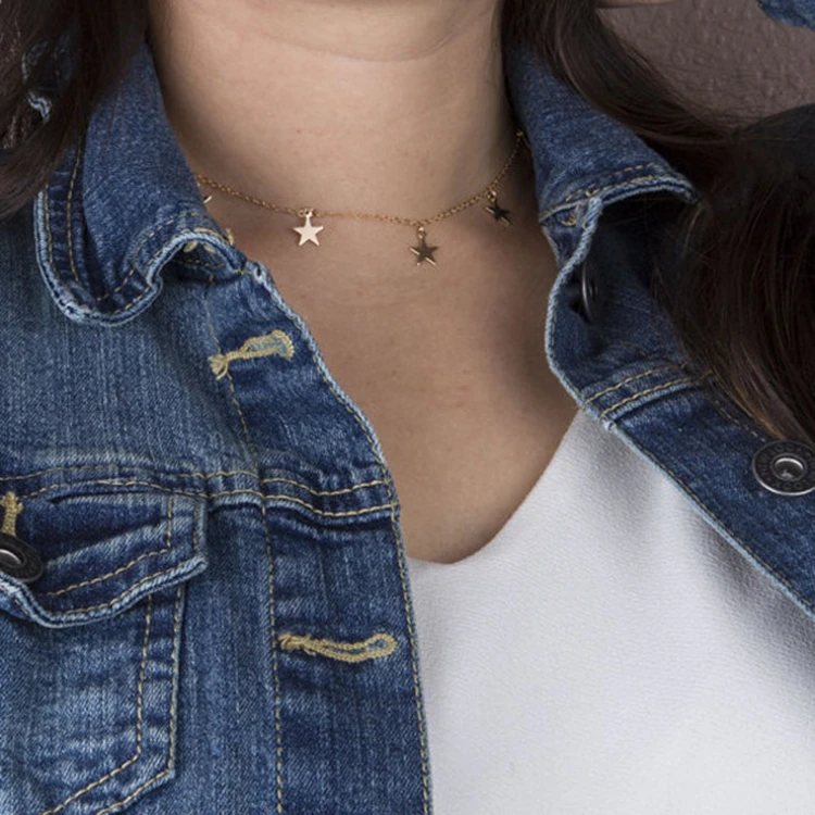 YongZe Fashion Costume Designs Gold Simple Metal pearl pendant Necklace