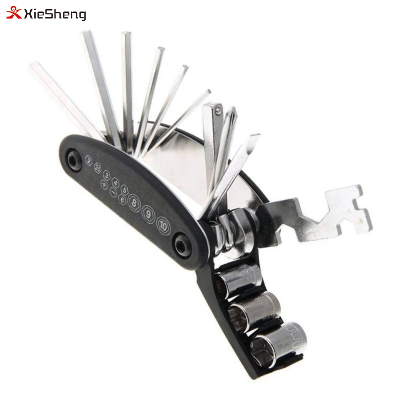 

16 in 1 Combination Bike Tools Set Multi-Function Bicycle Repairing Kit Hex Spoke Cycle Screwdriver Tool