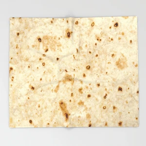 Burritos Wrap Blanket Food Creations Tortilla Perfectly Round Throw