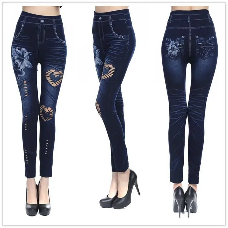 

Hot sale Adults Age Group and Custom Available Quantity women Denim Jegging, Customized colors