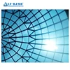 Prefab Light Weight Geometric Patterns Bolted Ball Joints Steel Space Frame Structure Roof Glass Dome Skylight