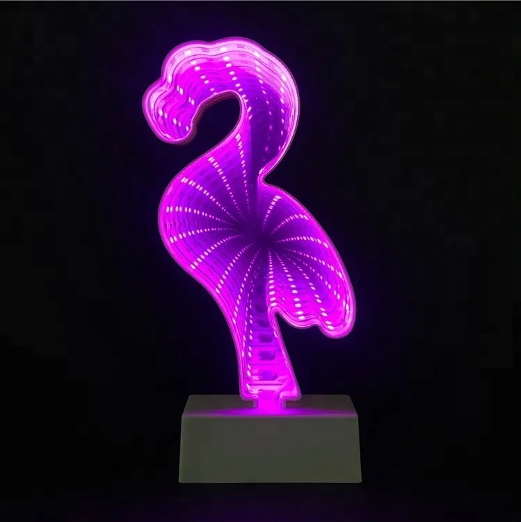 Indoor Lighting LED night light Infinity Mirror Flamingo Lamp