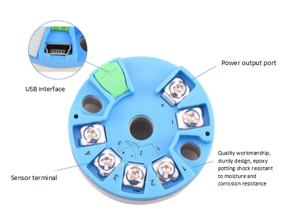 4-20mA PT100 smart temperature transmitter