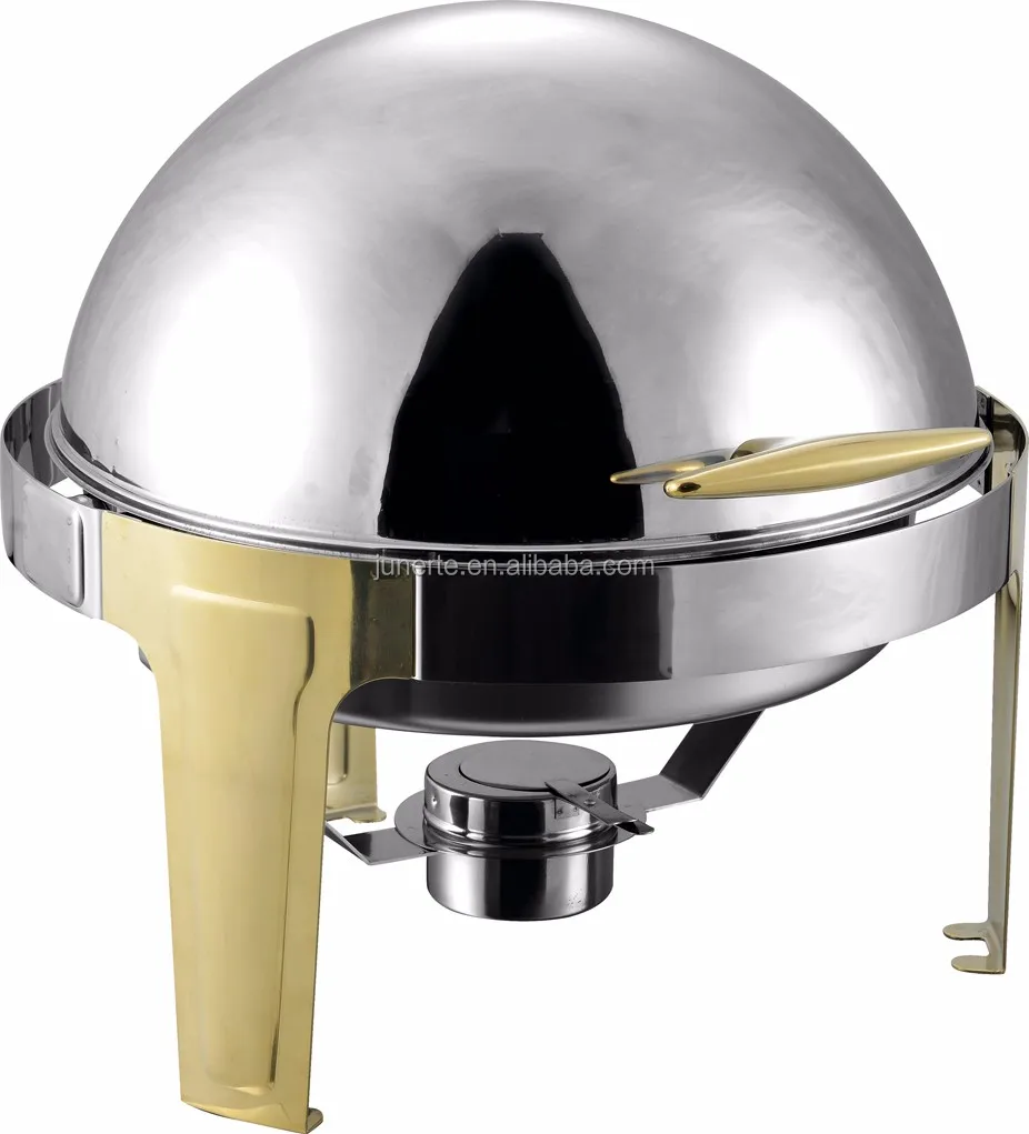 Food Serving Stainless Steel Gold Round Buffet Chafing Dish - Buy Round Chafing Dish,Buffet ...