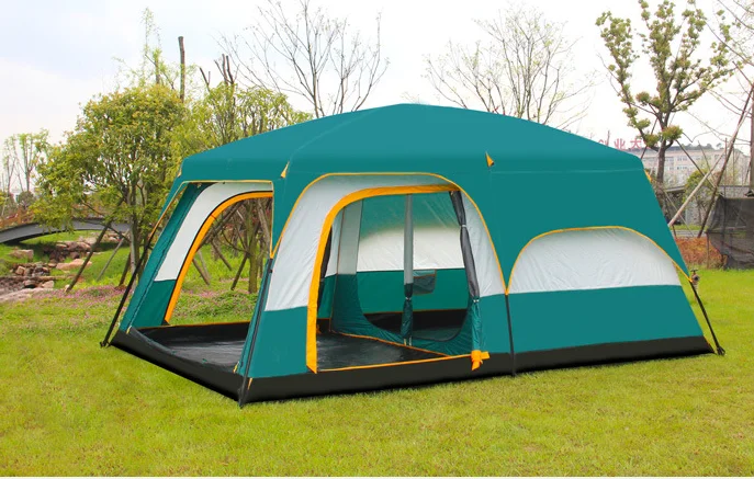 
Wholesale Ultra Big 2 Bedrooms Outdoor Camping Tent For Up to 12 People 4 Season Tent 