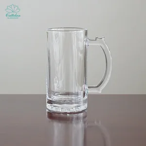 Image of Glass cup manufactory 16 oz wholesale beer steins for sale