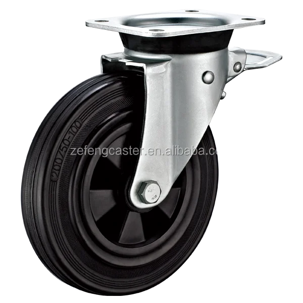 
Garbage Bin Casters with black Rubber Wheels 