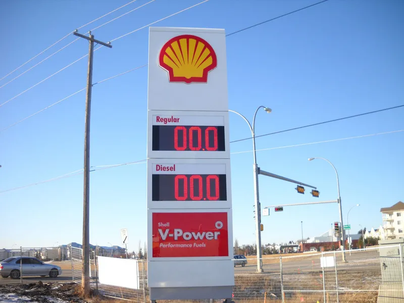 Outdoor gas station electric LED price pylon advertising sign price led signs