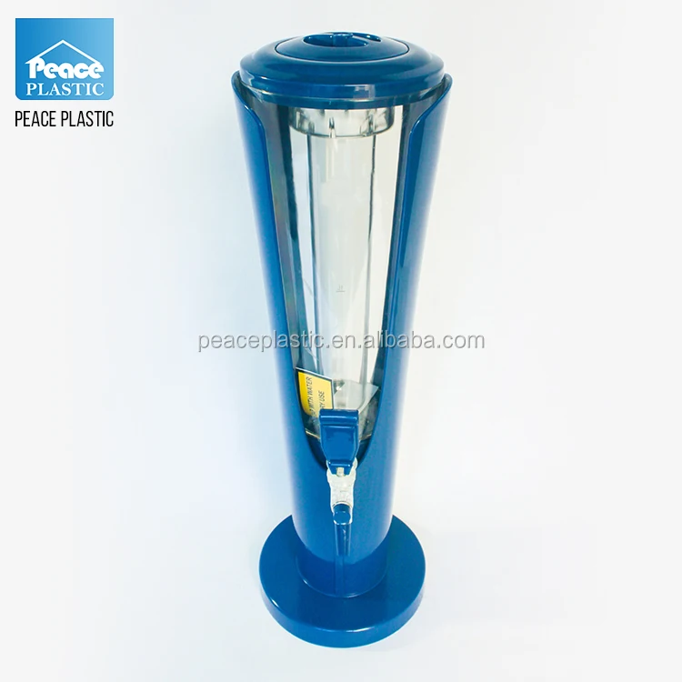
3Liter Hot sale beverage tower beer dispenser with plastic Ice Tube 