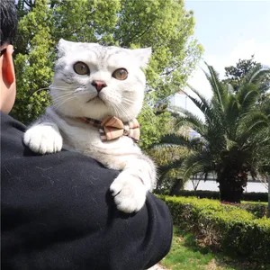 Wholesale factory sales 2 Pack Cat Collar Breakaway with Bowtie and Bell for Kitty, Cat Bowtie Collar Adjustable 7.8-10.5 Inch