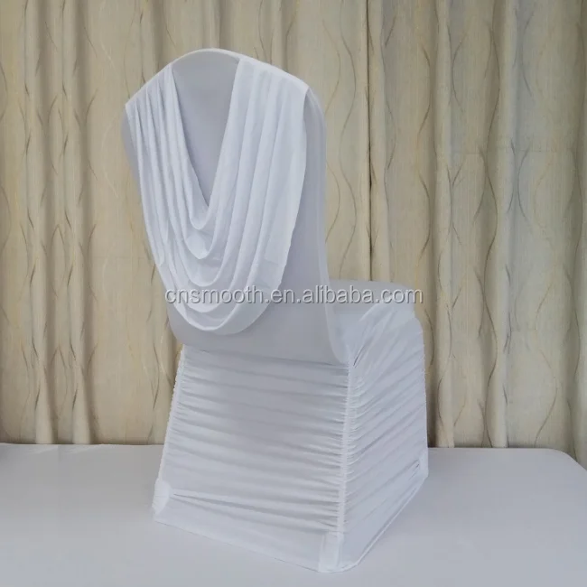 Stretch Ruched Swag Back Spandex Chair Covers Buy Swag Backchair
