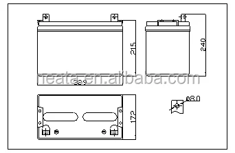 AGM GEL Deep Cycle Sealed Lead Acid 12V 100AH Solar Battery