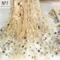 

Nanyee Textile Fashion Summer Light Exquisite Sequined Star Lace Labric