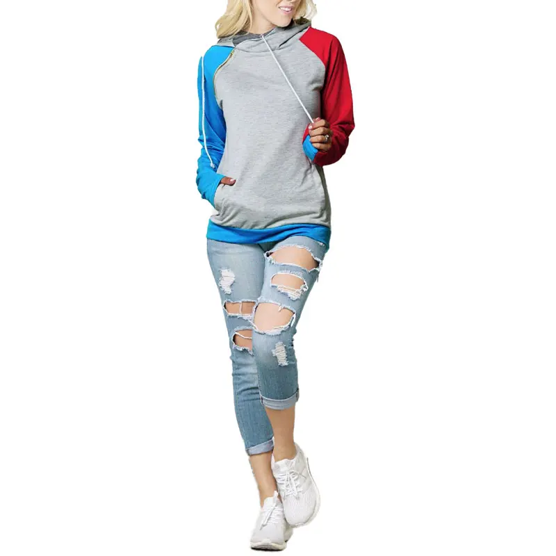 

81203-MX12 hot girls oversized Two layers of hats pullover hoodies sweatshirts
