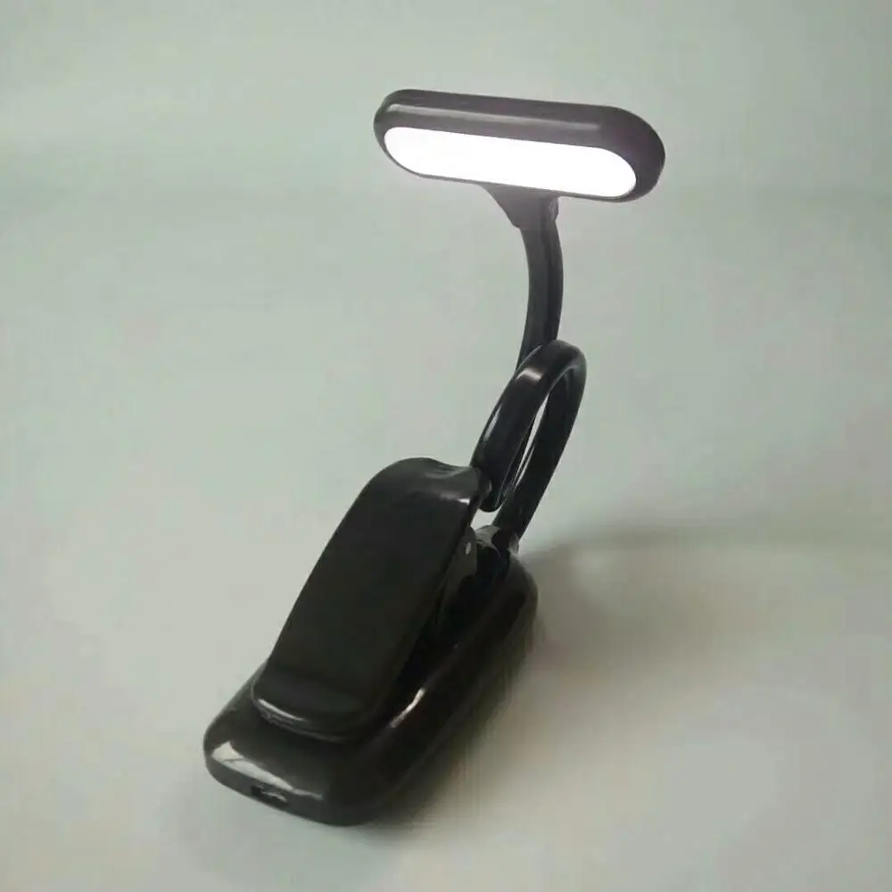 
China supplier ABS material 9 led USB Rechargeable Reading Mini Book light for clip on piano 