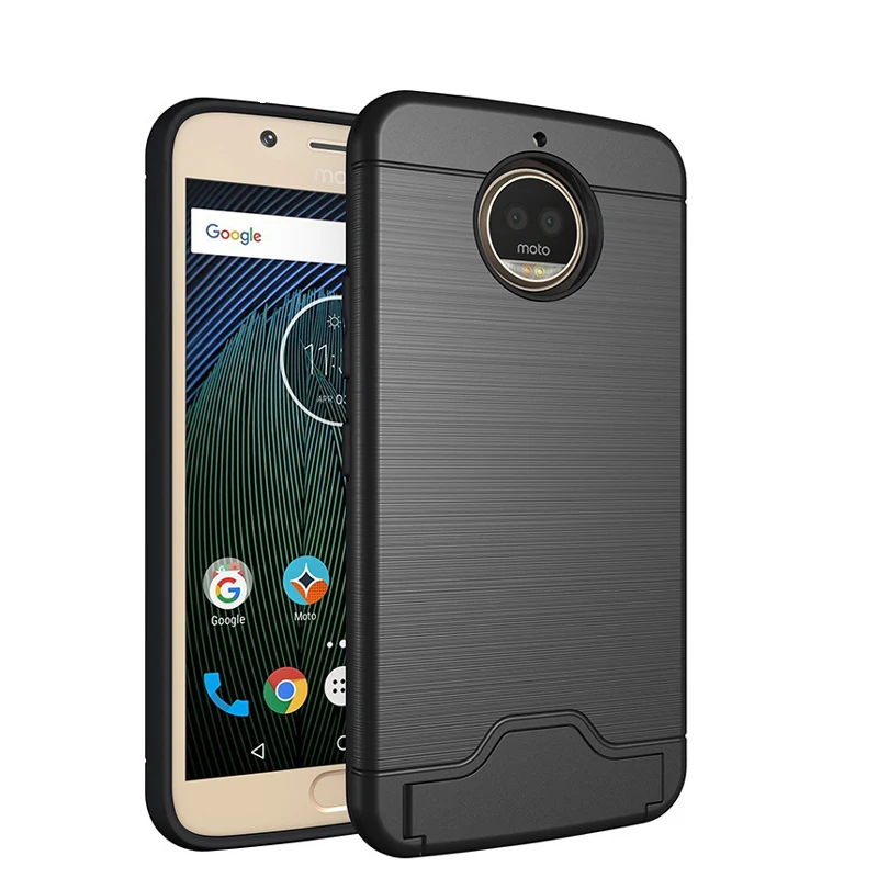 

Plastic slide card slot mobile phone case for MOTO G5S PLUS case, Black;gray;navy;rose gold;mint green