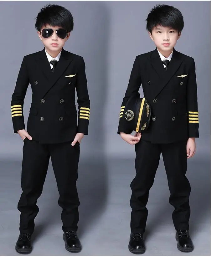 Hot Selling Kids Boy Airline Pilot Uniform Dress Suit For Kids - Buy ...