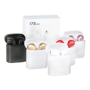 Amazon Hot Saling Black Bluetooths Wireless Headphone I7S Tws Stereo Earbuds