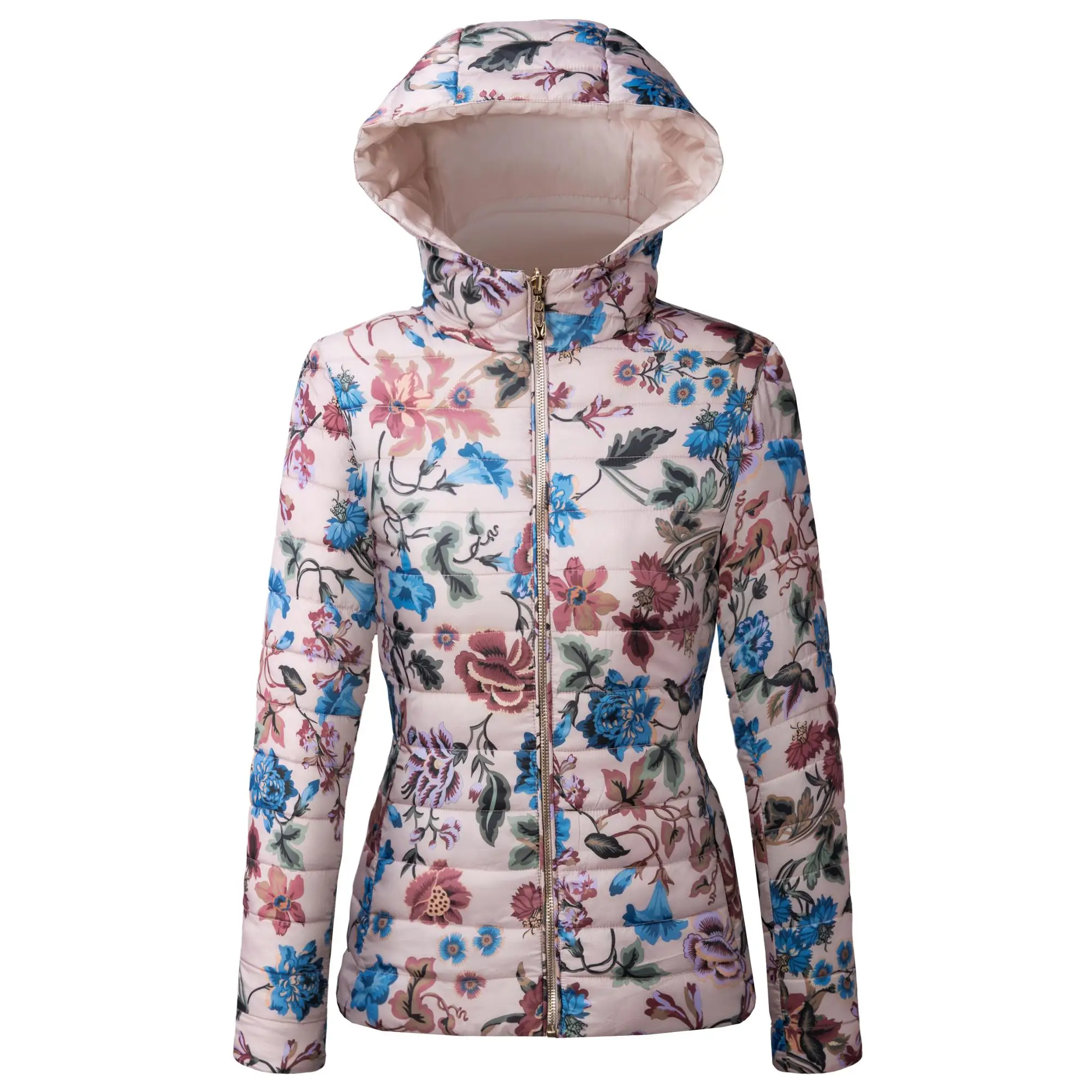 

Hooded Winter down coat Women Double wear Printing Jacket Made In China, N/a