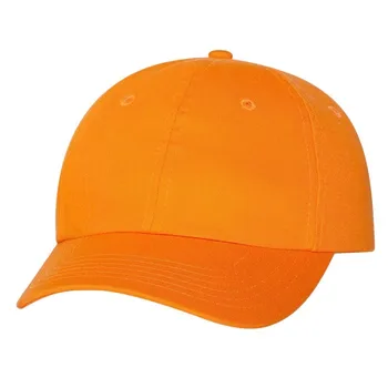 Orange Customized Your Logo Design 6 Panel Hat Baseball Caps With ...