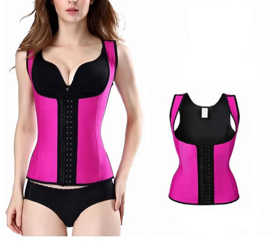 

6299 Wholesale Sauna Sweat Reducing Body Shaper Vest Women Neoprene Slimming Vest, Black, pink, blue, purple